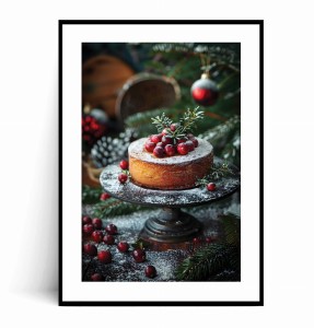 Plakat ŚWIĄTECZNY TORCIK Z ŻURAWINĄ no.1