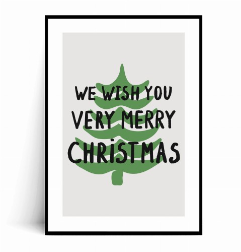 Plakat WE WISH YOU A VERY MERRY CHRISTMAS z marginesem.jpg