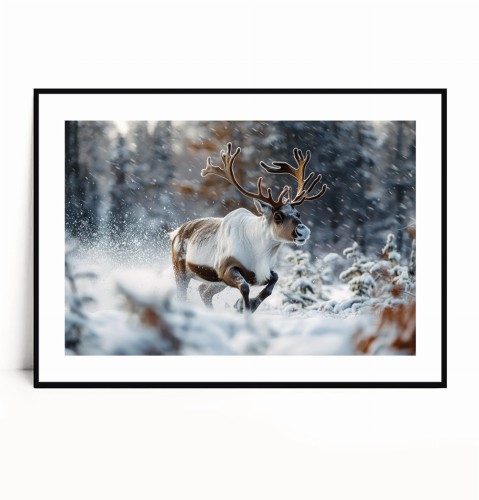 Plakat BIEGNĄCY RENIFER poziomy z marginesem.jpg