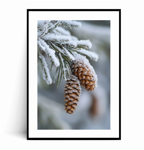 Plakat SZYSZKI NA GAŁĄZCE W ŚNIEGU z marginesem.jpg