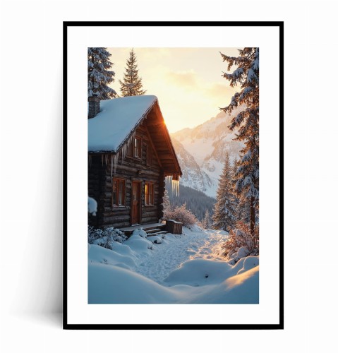 Plakat ZIMOWA CHATKA W GÓRACH Z SOPLAMI LODU z marginesem.jpg
