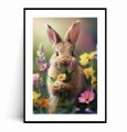 Plakat KRÓLIK Z KOLOROWYMI KWIATAMI z marginesem.jpg