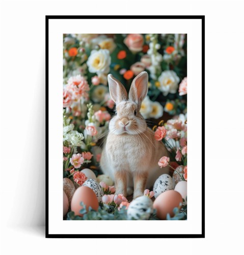 Plakat WIOSENNY KRÓLIK W KWIATACH z marginesem.jpg