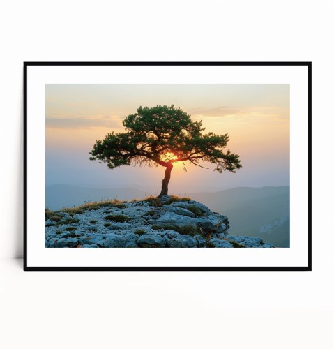 Plakat LETNI PEJZAŻ Z DRZEWEM no.1 poziomy z marginesem.jpg