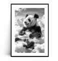 Plakat PANDA W CHMURACH czarno biały z marginesem.jpg