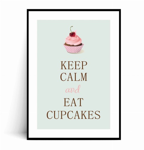 Plakat CUPCAKES z marginesem