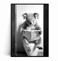 Plakat KOALA W TOALECIE wc czarno biały.jpg