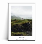 Plakat ISLANDIA Dom na wzgórzu