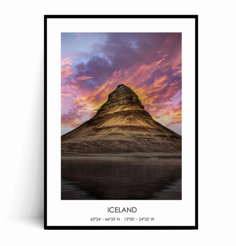 Plakat ISLANDIA Góra Kirkjufell no.2 z napisem.jpg
