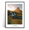 Plakat ISLANDIA Góra Kirkjufell z napisem.jpg