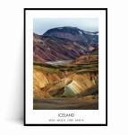 Plakat ISLANDIA Górski krajobraz