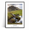 Plakat ISLANDIA Górski potok z napisem.jpg
