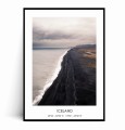 Plakat ISLANDIA Plaża Reynisfjara z napisem.jpg