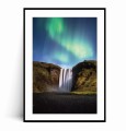 Plakat ISLANDIA Wodospad Skógafoss i zorza polarna z marginesem.jpg