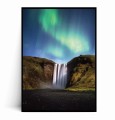 Plakat ISLANDIA Wodospad Skógafoss i zorza polarna.jpg