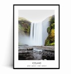 Plakat ISLANDIA Wodospad Skógafoss no.1