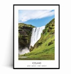 Plakat ISLANDIA Wodospad Skógafoss no.2