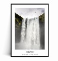Plakat ISLANDIA Wodospad Skógafoss z napisem.jpg