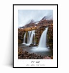 Plakat ISLANDIA Wodospady