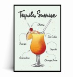 Plakat TEQUILA SUNRISE ilustrowany