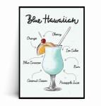Plakat BLUE HAWAIIAN ilustrowany 