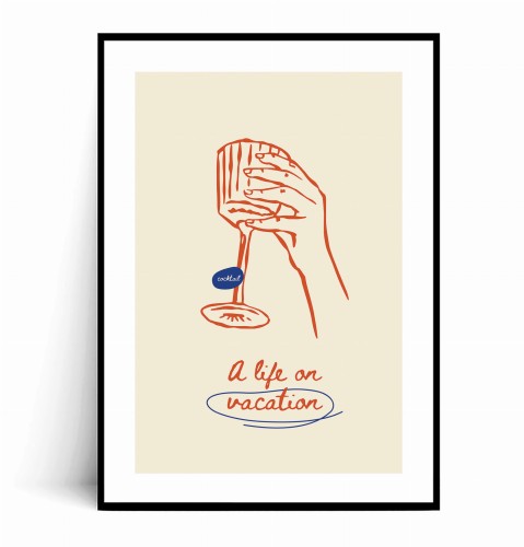 Plakat A LIFE ON VACATION Ilustrowany z marginesem.jpg
