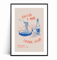 Plakat PASTA AND WINE LOVER CLUB Ilustrowany z marginesem.jpg