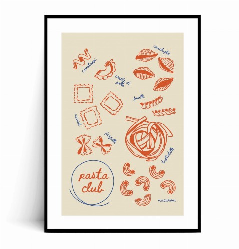 Plakat PASTA CLUB MAKARON Ilustrowany z marginesem.jpg