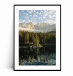 Plakat JEZIORO CAREZZA Alpy Dolomity