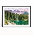Plakat JEZIORO CAREZZA ALPY DOLOMITY poziomy z marginesem.jpg