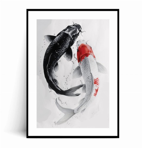 Plakat RYBY KOI Ilustrowany z marginesem.jpg