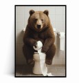 Plakat NIEDŹWIEDŹ Z PAPIEREM TOALETOWYM WC.jpg