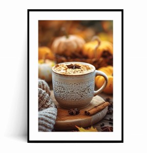 Plakat JESIENNA KAWA Z ANYŻEM I DYNIE