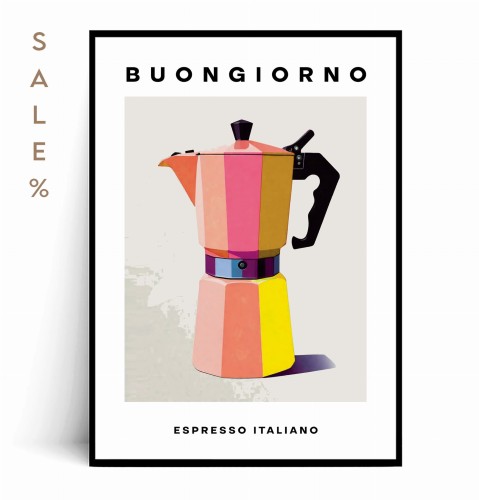 Plakat KAWIARKA BUONGIORNO ESPRESSO ITALIANO kolorowa 30x40.jpg
