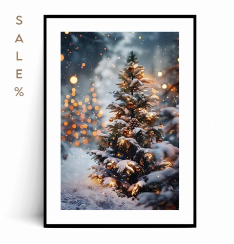 Plakat ŚWIĄTECZNA CHOINKA W ŚWIATEŁKACH 40x50.jpg