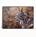 Plakat JESIENNY RYŚ W ROZWIANYCH LIŚCIACH poziomy.jpg