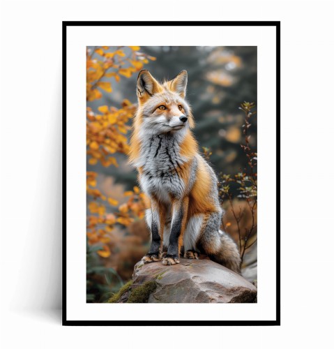 Plakat JESIENNY LIS NA SKALE z marginesem.jpg