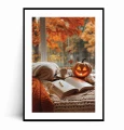 Plakat KSIĄŻKA W OKNIE I DYNIA HALLOWEEN z marginesem.jpg