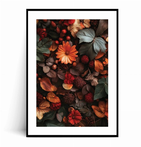 Plakat JESIENNE LIŚCIE I KWIATY z marginesem.jpg