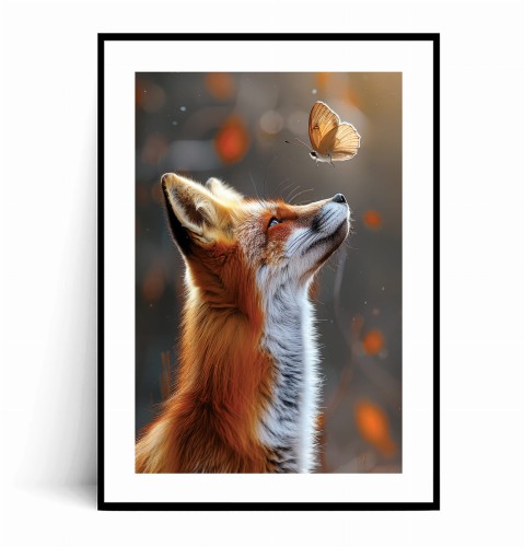 Plakat JESIENNY LIS Z MOTYLEM z marginesem.jpg