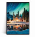 Plakat ZIMOWY DOMEK I ZORZA POLARNA.jpg