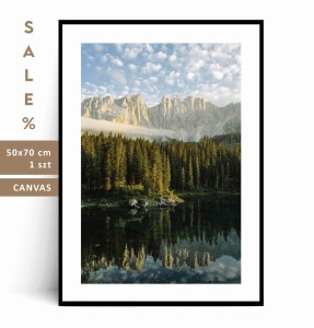 Plakat JEZIORO CARREZA ALPY DOLOMITY 50x70 SALE%  