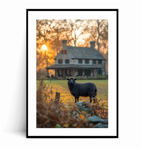 Plakat JESIENNA CZARNA OWCA Z DOMKIEM z marginesem.jpg