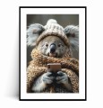 Plakat KOALA W CZAPCE Z TELEFONEM z marginesem.jpg