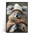 Plakat KOALA W CZAPCE Z TELEFONEM.jpg