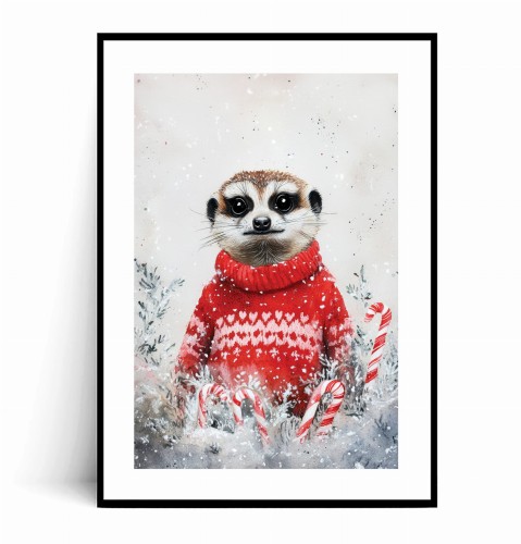 Plakat SURYKATKA W ŚWIĄTECZNYM SWETERKU z marginesem.jpg