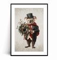 Plakat ŚWIĄTECZNY KOALA Z WIANKIEM Vintage z marginesem.jpg
