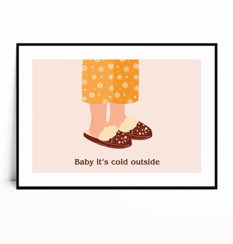 Plakat NOGI W KAPCIACH BABY IT'S COLD OUTSIDE poziomy z marginesem.jpg