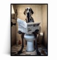 Plakat DOG NIEMIECKI Z GAZETĄ NA WC kolorowy.jpg