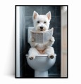 Plakat PIES WEST TERRIER Z GAZETĄ NA WC.jpg